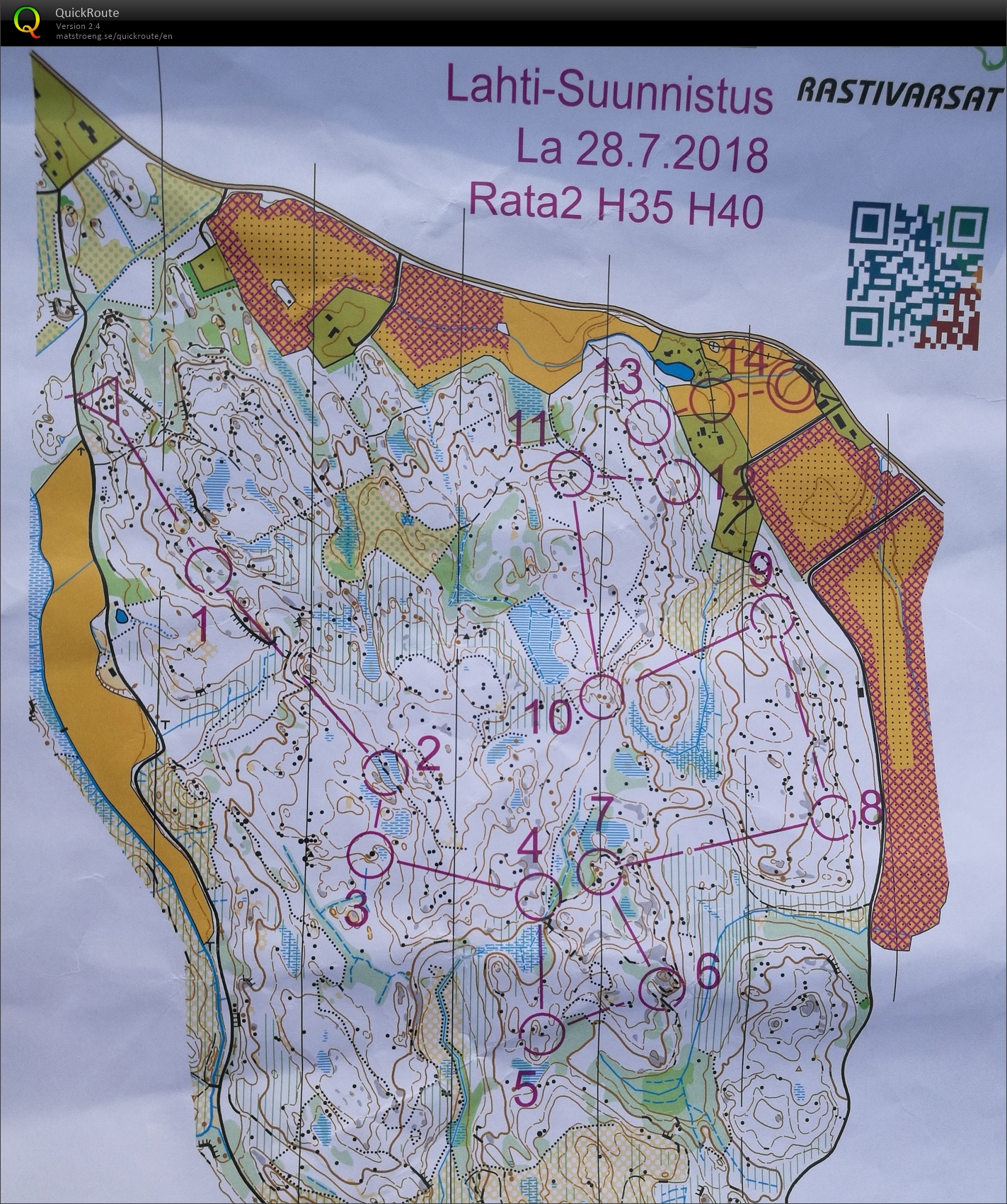 Lahti-Suunnistus Day 1 (28/07/2018)