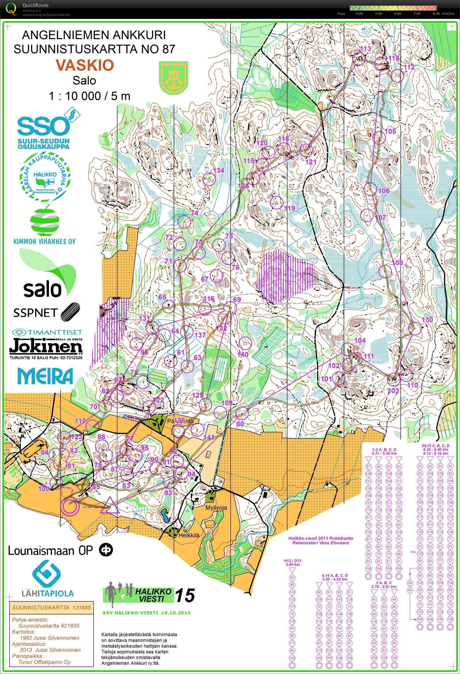 Halikko-viesti, 15. osuus (19/10/2013)