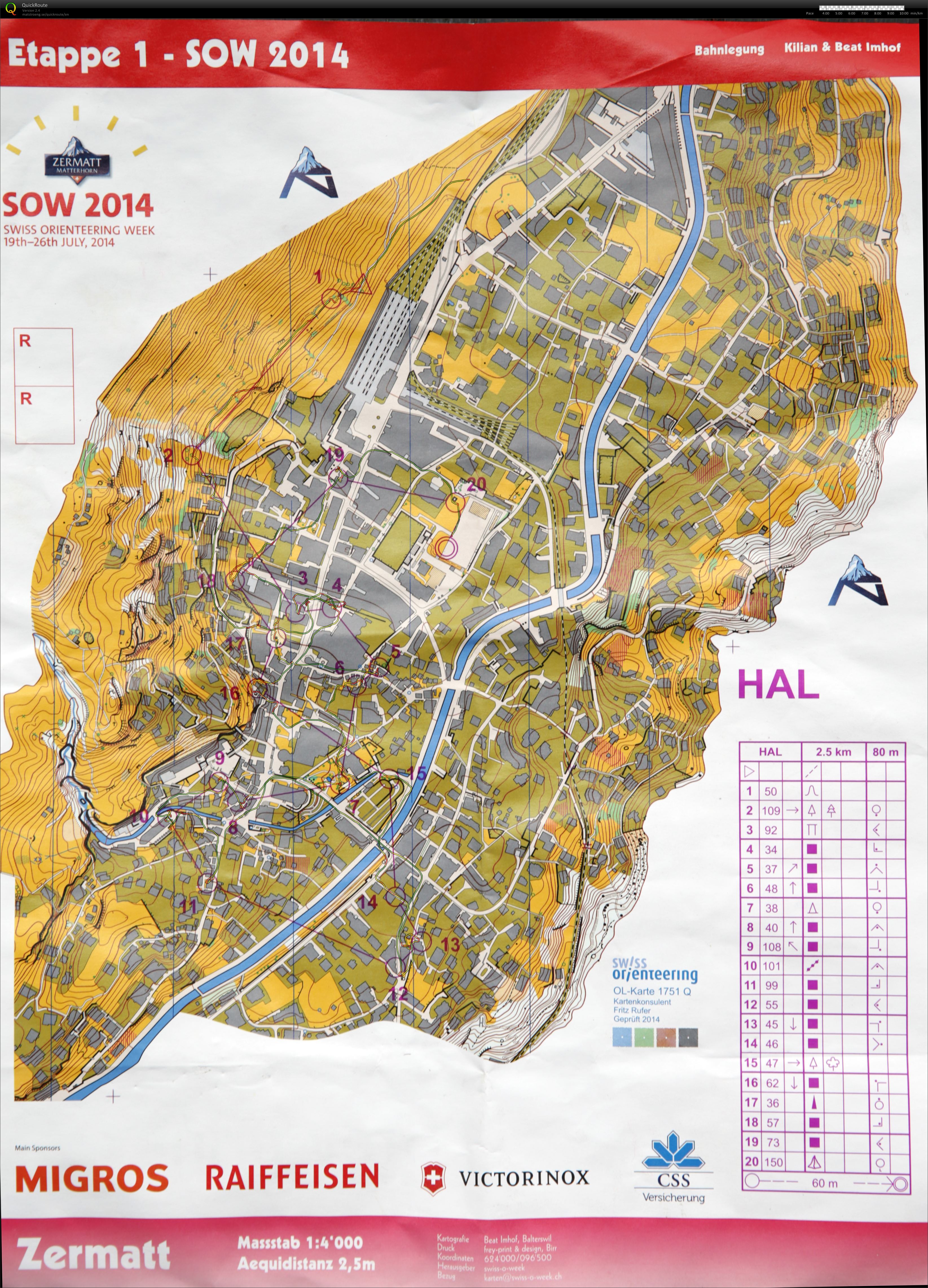 Swiss Orienteering Week, day 1 (20/07/2014)