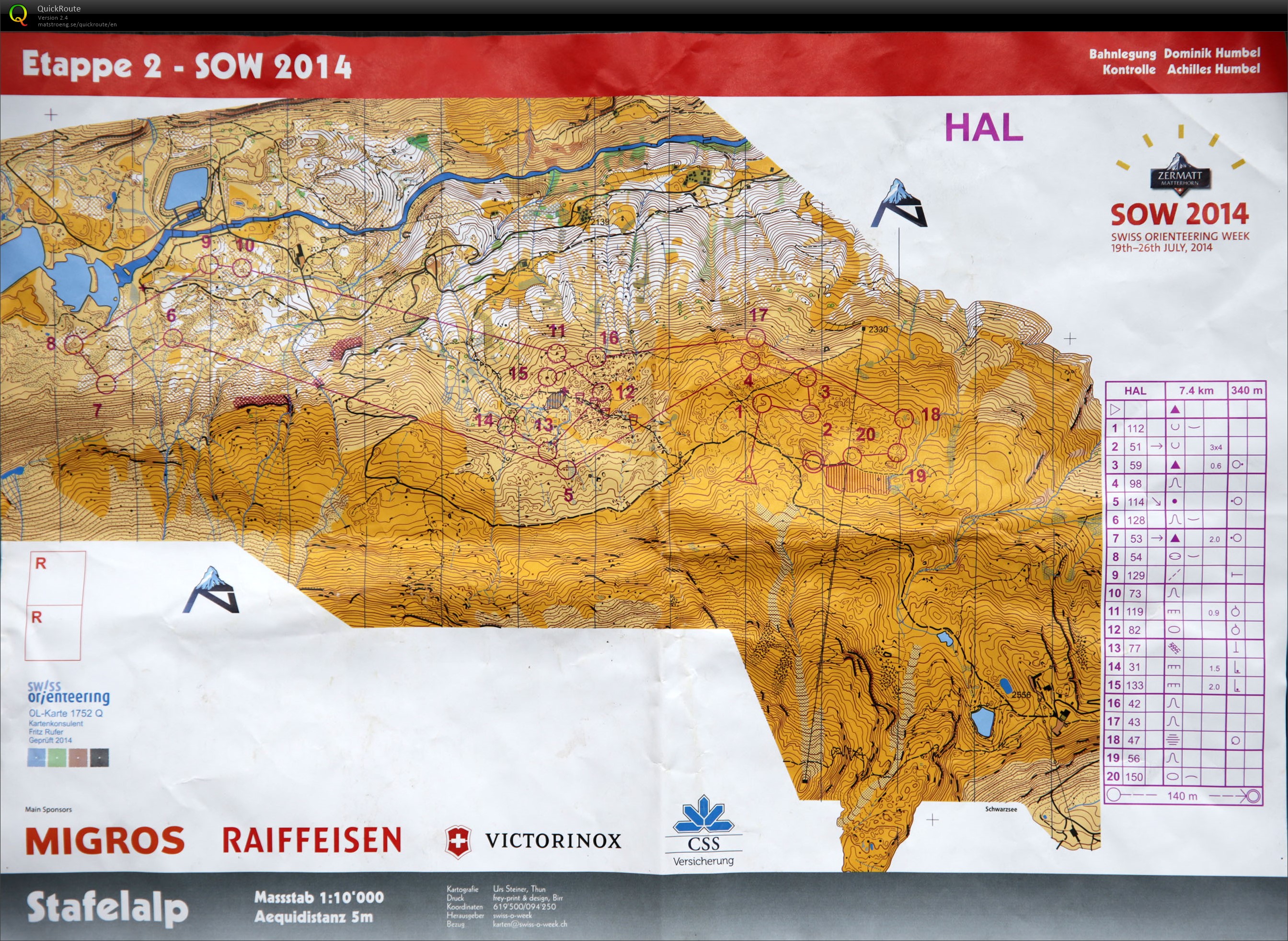 Swiss Orienteering Week 2014, day 2 (21/07/2014)