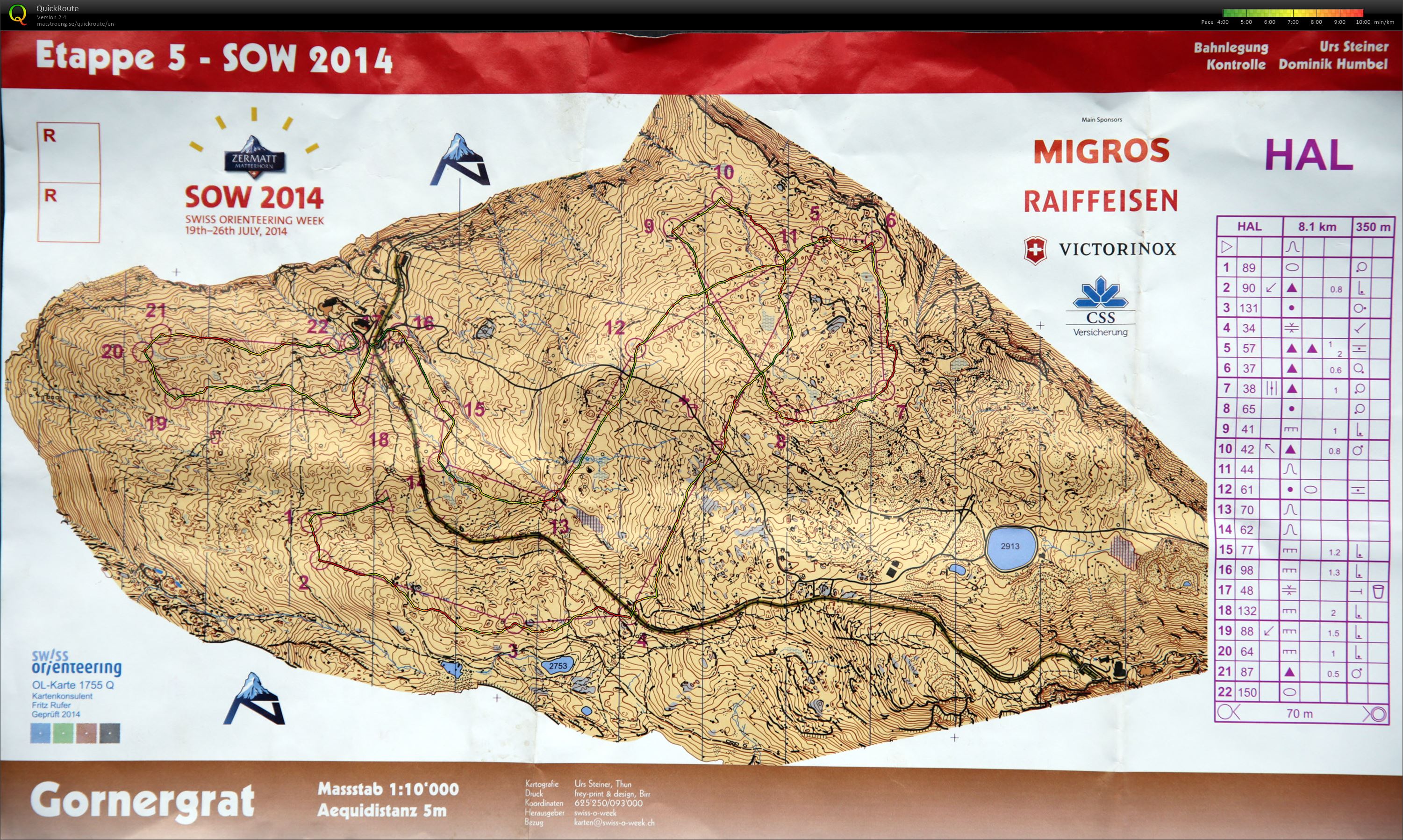 Swiss Orienteering Week 2014, day 3 (22/07/2014)