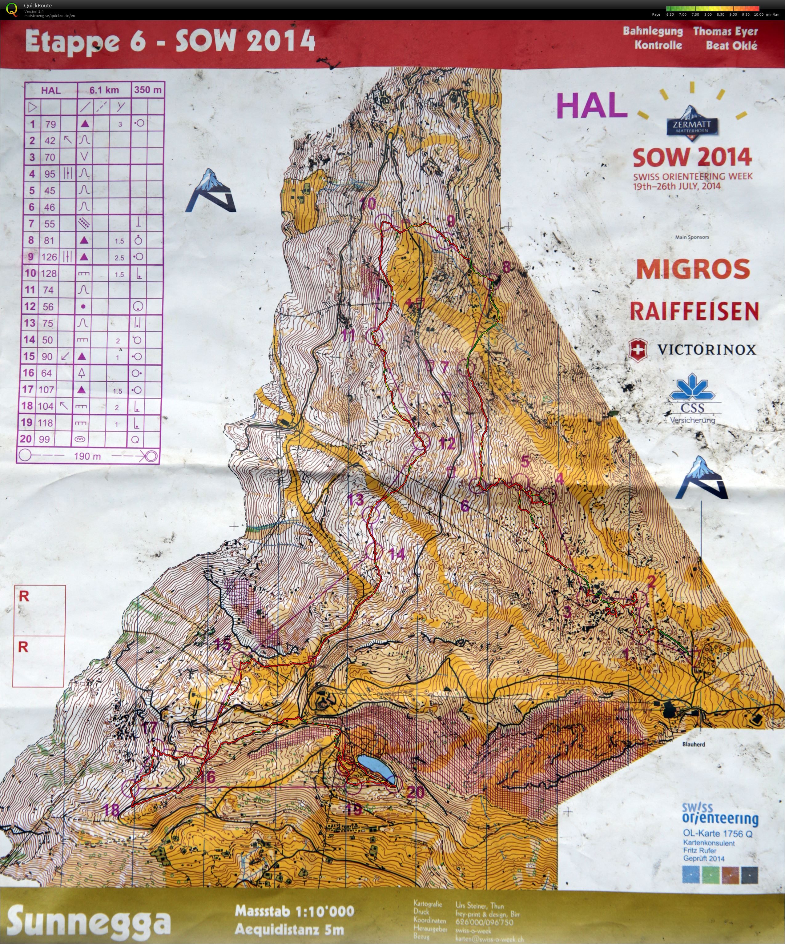 Swiss Orienteering Week 2014, day 6, HAL (26/07/2014)