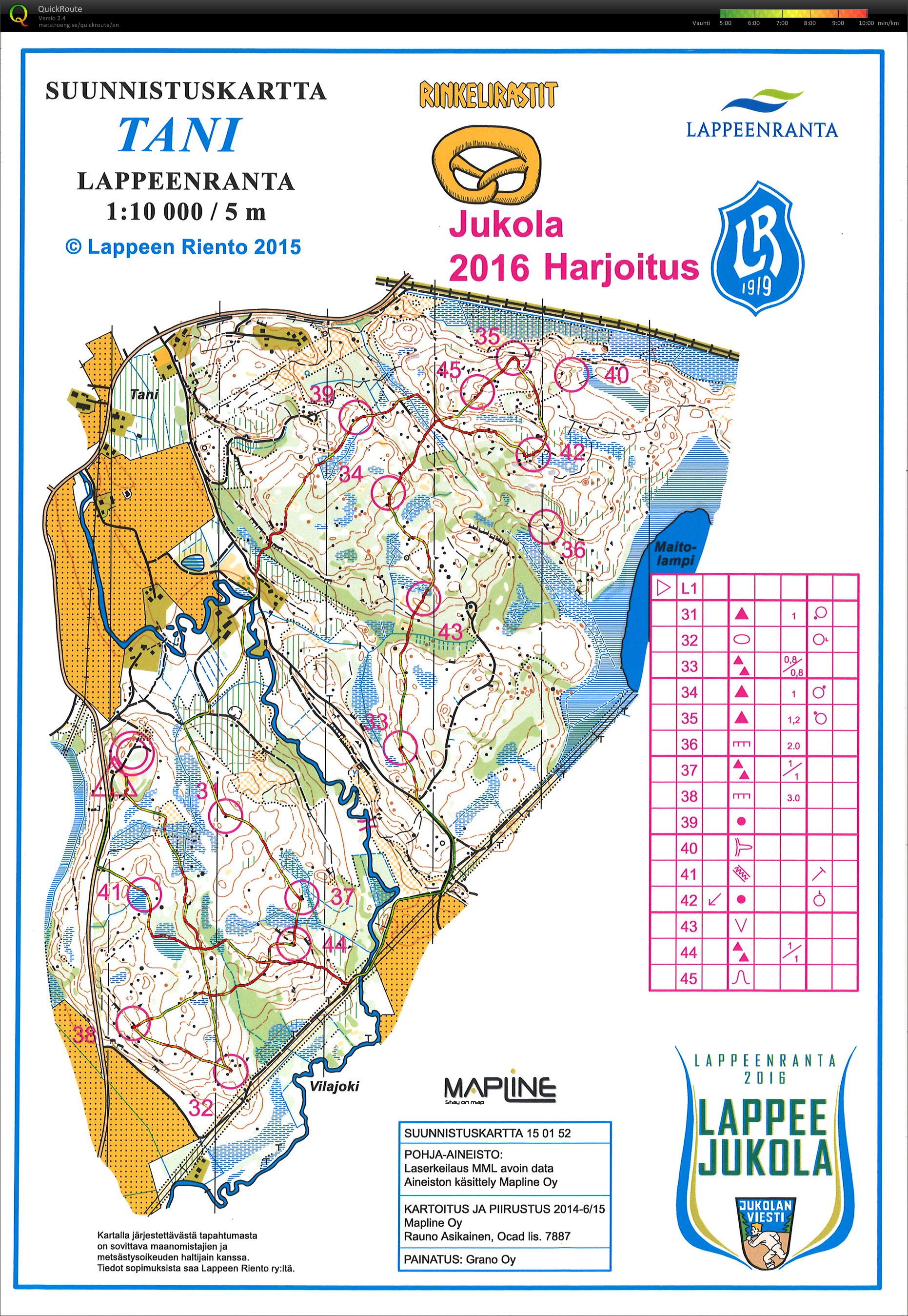 Jukola training 2016 (30/04/2016)