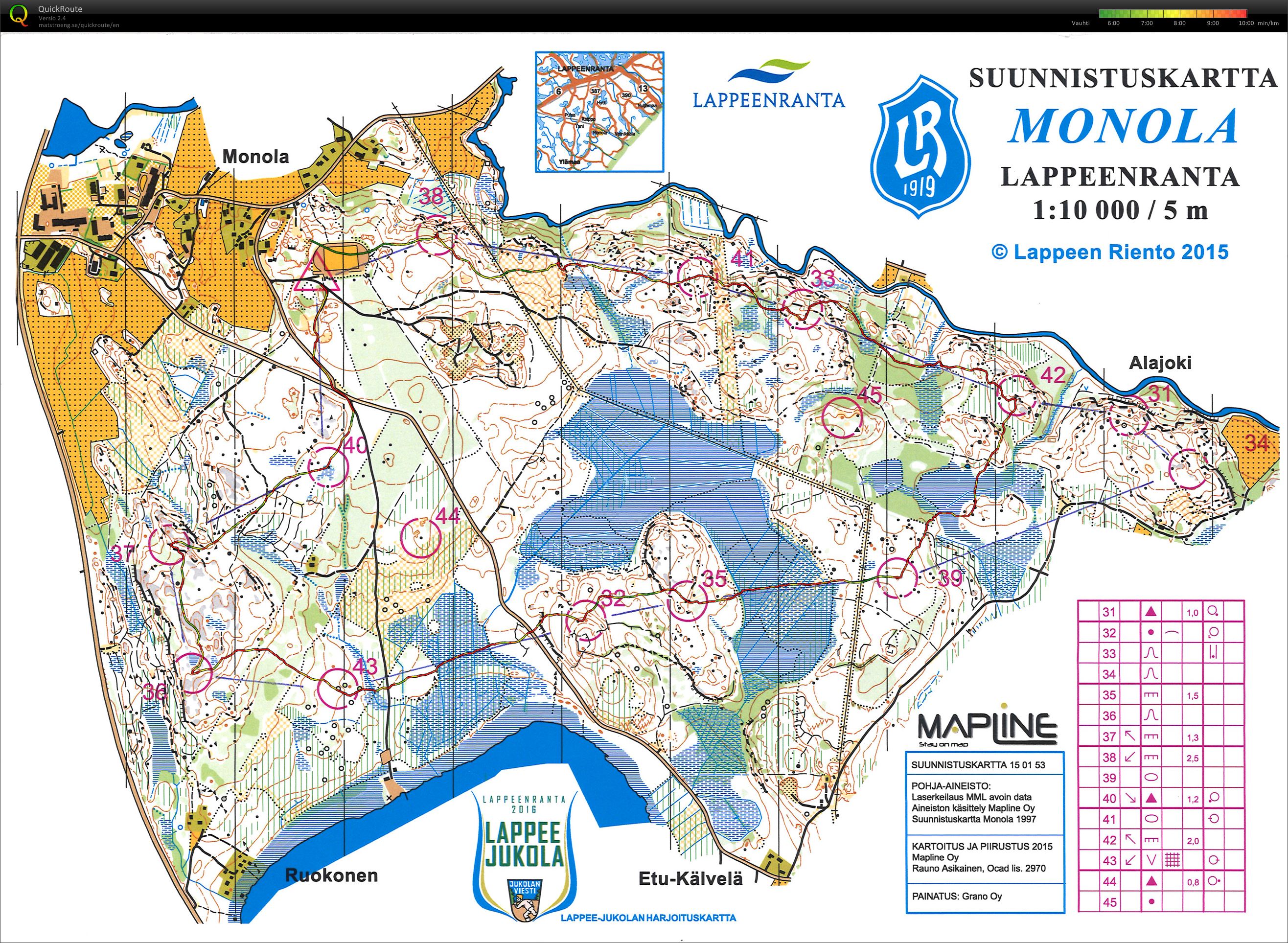 Jukola training 2016 (29/04/2016)