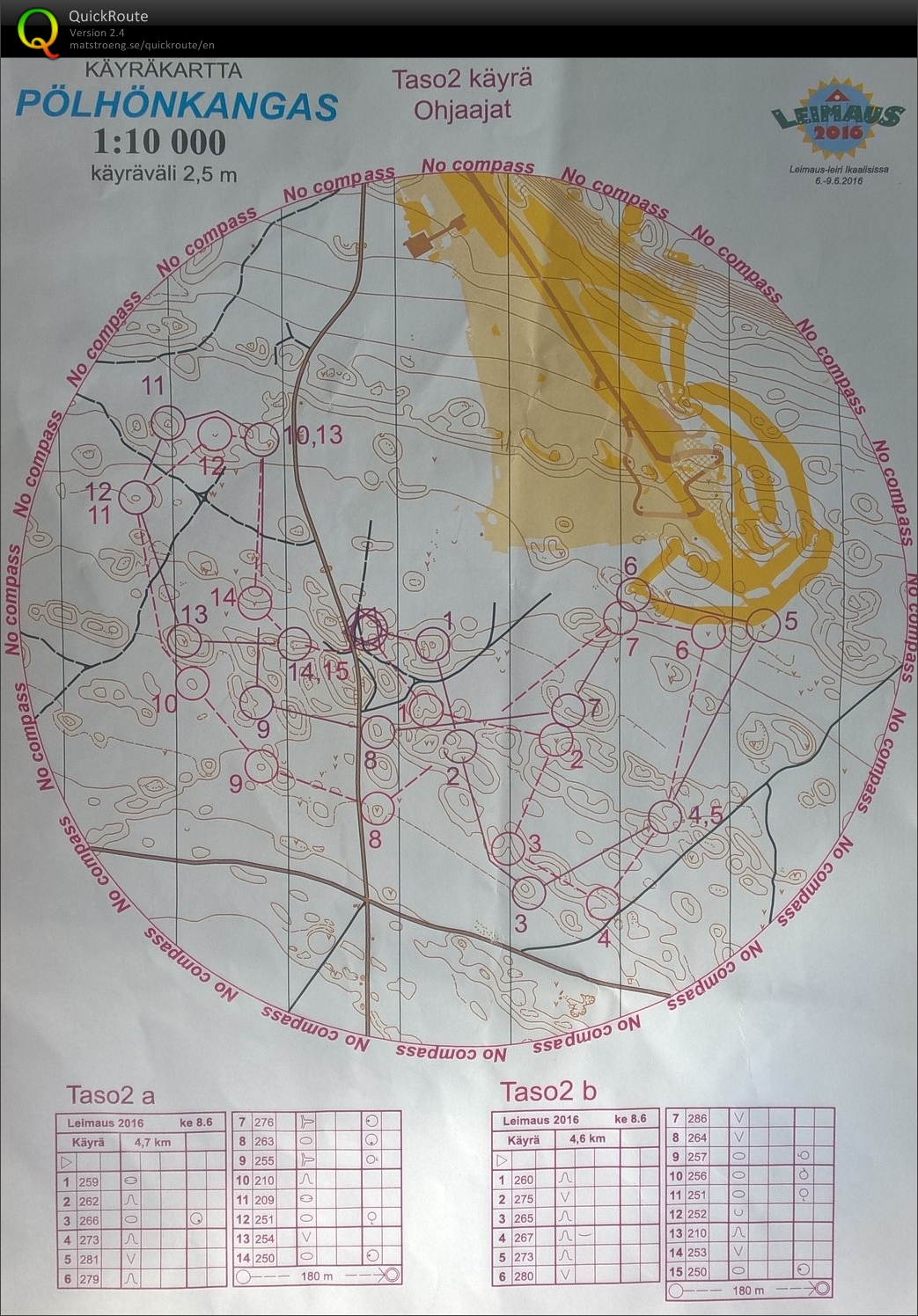 Contour Map - No Compass (08/06/2016)