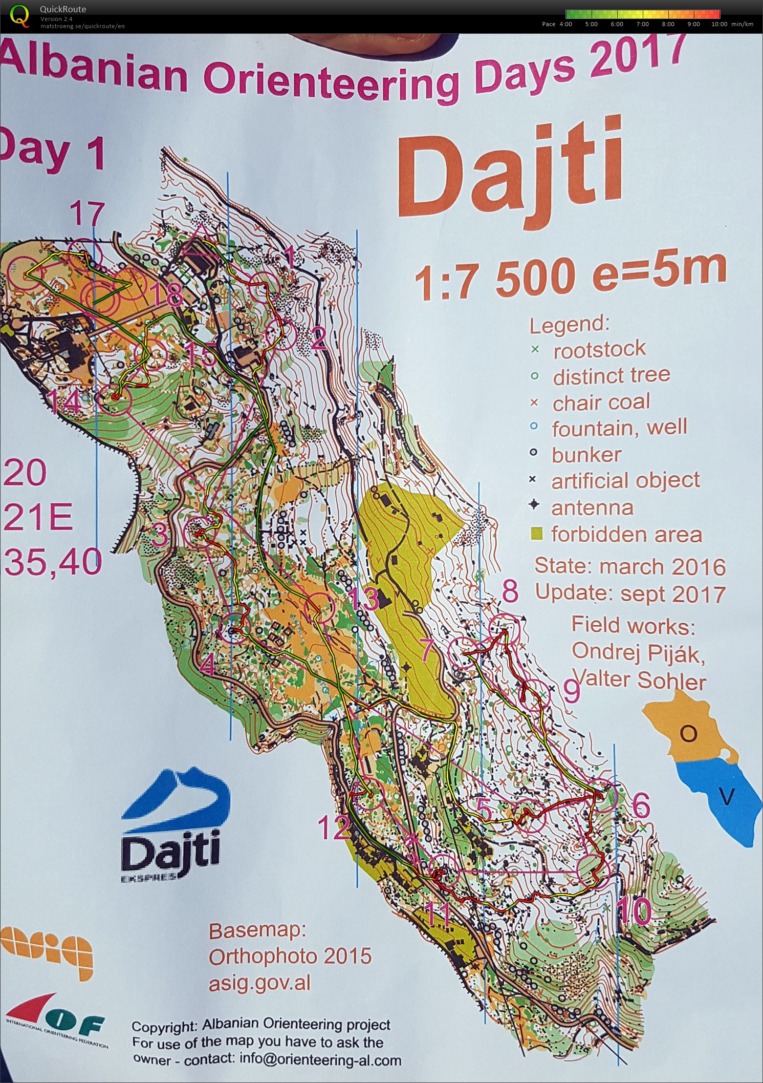 Albanian orienteering days (22/09/2017)