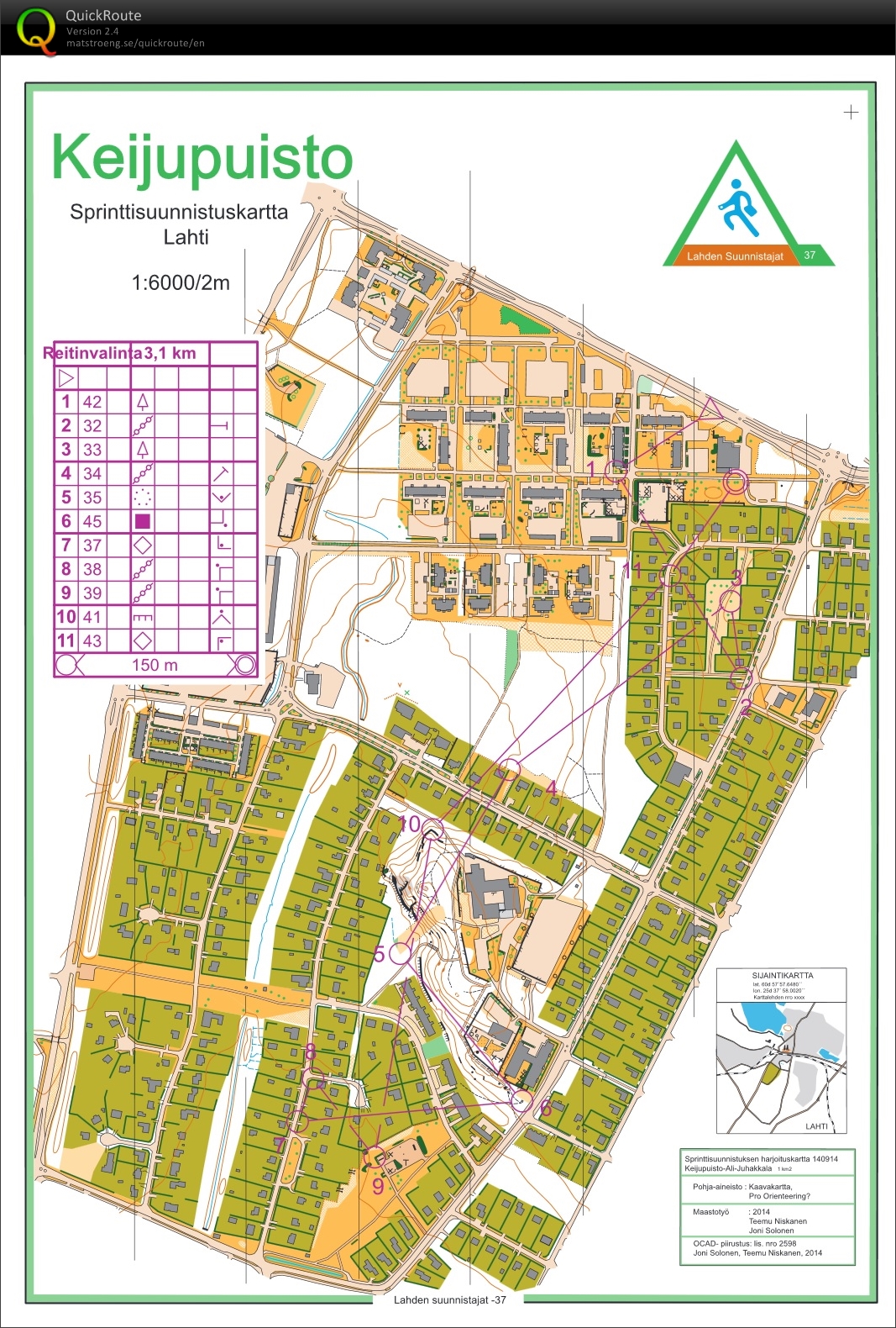 Juniors Sprint / Route choise (29/01/2018)